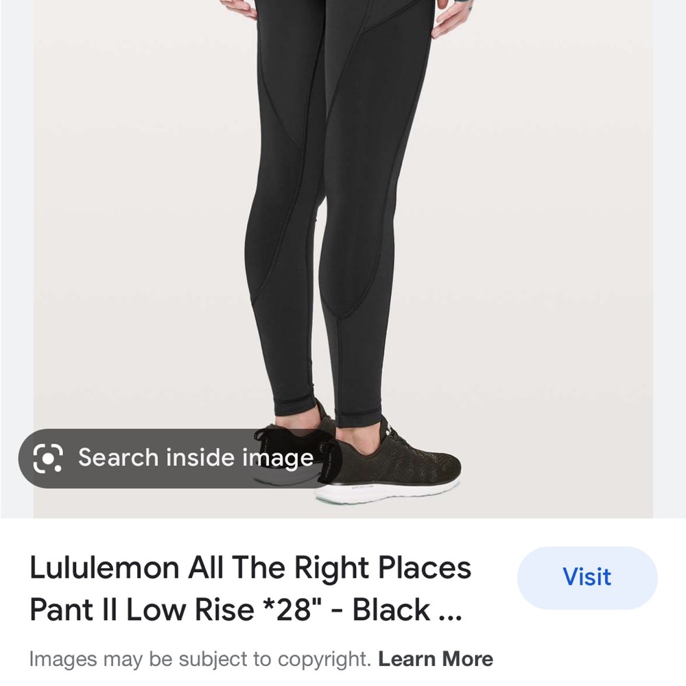 All the Right Places Lulu Lemon Leggings / Size 4 / Excellent condition!!